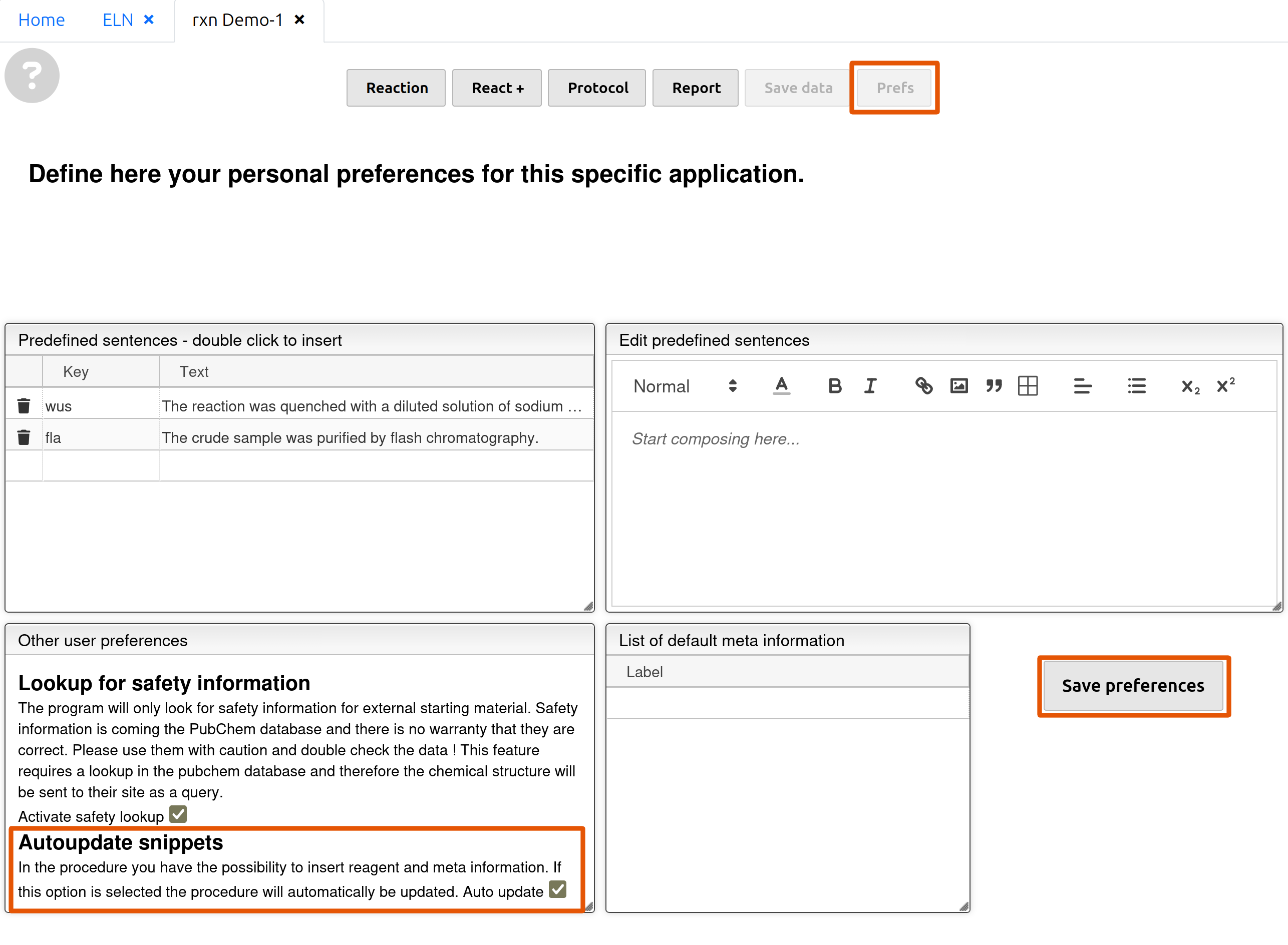 check the box for Autoupdate snippets